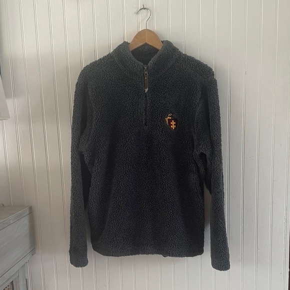 Charles River Apparel Charcoal Gray Fleece Sweater sz Small - Picture 3 of 9